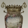 Pair of 19th Century French Gilt Bronze Mounted Hand-Painted Porcelain Vases by Royal Bonn