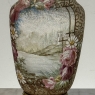 Pair of 19th Century French Gilt Bronze Mounted Hand-Painted Porcelain Vases by Royal Bonn