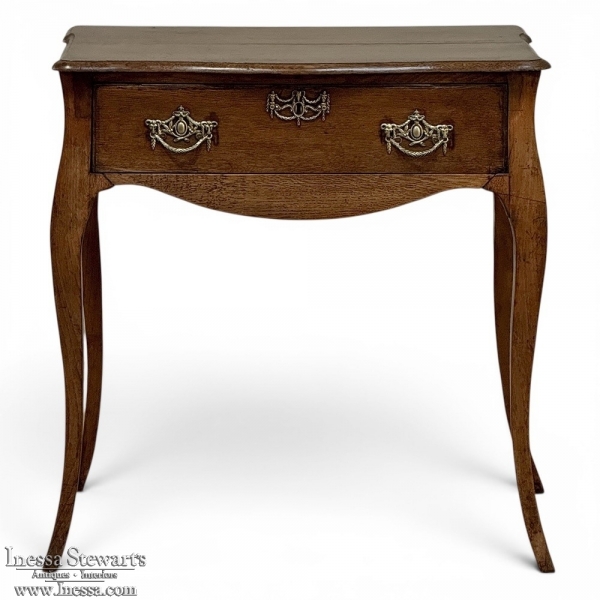 18th Century Dutch Oak End Table with Cabriole Legs