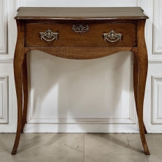 18th Century Dutch Oak End Table with Cabriole Legs