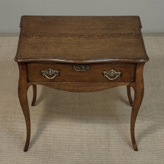 18th Century Dutch Oak End Table with Cabriole Legs