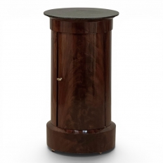 Early 19th Century French Empire to Louis Philippe Mahogany Marble Top Cabinet ~ Pedestal