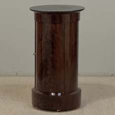 Early 19th Century French Empire to Louis Philippe Mahogany Marble Top Cabinet ~ Pedestal