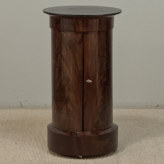 Early 19th Century French Empire to Louis Philippe Mahogany Marble Top Cabinet ~ Pedestal