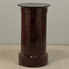 Early 19th Century French Empire to Louis Philippe Mahogany Marble Top Cabinet ~ Pedestal