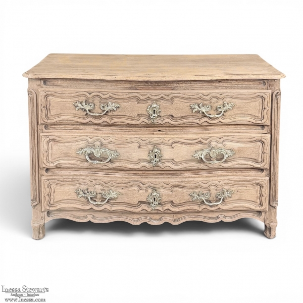 18th Century French Louis XV Period Stripped Oak Commode