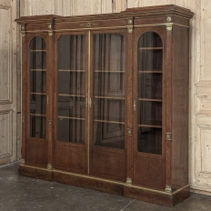 19th Century French Louis XVI Mahogany and Burl Bookcase by Maison Lalande