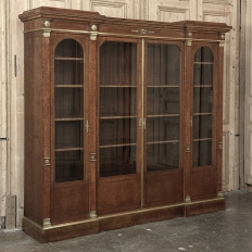 19th Century French Louis XVI Mahogany and Burl Bookcase by Maison Lalande