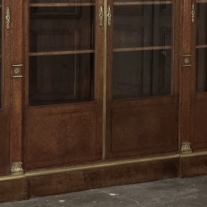 19th Century French Louis XVI Mahogany and Burl Bookcase by Maison Lalande