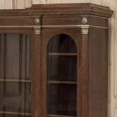 19th Century French Louis XVI Mahogany and Burl Bookcase by Maison Lalande