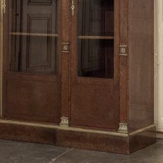 19th Century French Louis XVI Mahogany and Burl Bookcase by Maison Lalande