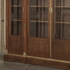 19th Century French Louis XVI Mahogany and Burl Bookcase by Maison Lalande