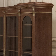 19th Century French Louis XVI Mahogany and Burl Bookcase by Maison Lalande