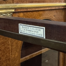 19th Century French Louis XVI Mahogany and Burl Bookcase by Maison Lalande