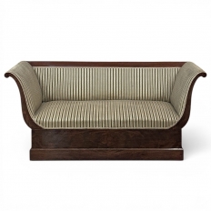 Early 19th Century French Charles X Mahogany Sofa ~ Canape