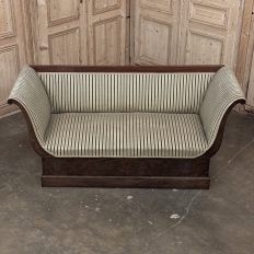 Early 19th Century French Charles X Mahogany Sofa ~ Canape