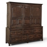 18th Century English Oak Linen Press Cabinet