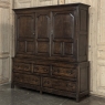 18th Century English Oak Linen Press Cabinet