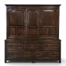18th Century English Oak Linen Press Cabinet