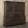 18th Century English Oak Linen Press Cabinet