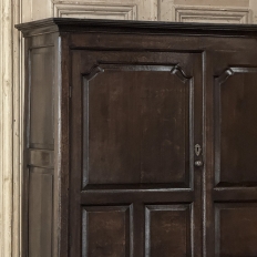 18th Century English Oak Linen Press Cabinet