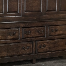 18th Century English Oak Linen Press Cabinet