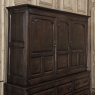 18th Century English Oak Linen Press Cabinet