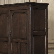 18th Century English Oak Linen Press Cabinet