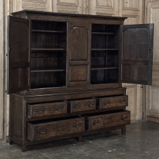 18th Century English Oak Linen Press Cabinet