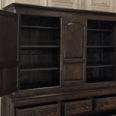 18th Century English Oak Linen Press Cabinet