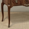 Antique French Louis XVI Style Marquetry Marble Top Commode