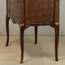 Antique French Louis XVI Style Marquetry Marble Top Commode