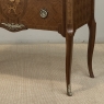 Antique French Louis XVI Style Marquetry Marble Top Commode