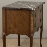 Antique French Louis XVI Style Marquetry Marble Top Commode