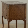 Antique French Louis XVI Style Marquetry Marble Top Commode
