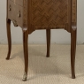 Antique French Louis XVI Style Marquetry Marble Top Commode