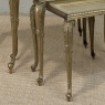 Set of Three Mid-Century French Louis XV Style Brass and Onyx Nesting Tables