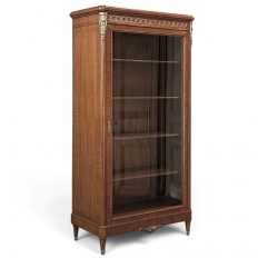 19th Century Parisian Louis XVI Marquetry Bookcase ~ Display Armoire