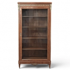 19th Century Parisian Louis XVI Marquetry Bookcase ~ Display Armoire
