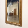 19th Century French Louis XVI Gilded Mirror with Floral Wreath Crest