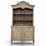 19th Century French Normandy Louis Philippe Period Stripped Pine Buffet à Deux Corps ~ Bookcase
