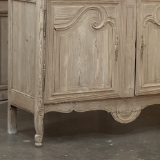 19th Century French Normandy Louis Philippe Period Stripped Pine Buffet à Deux Corps ~ Bookcase