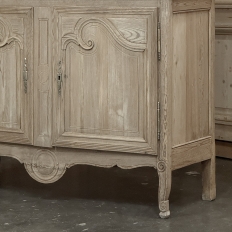 19th Century French Normandy Louis Philippe Period Stripped Pine Buffet à Deux Corps ~ Bookcase
