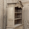 19th Century French Normandy Louis Philippe Period Stripped Pine Buffet à Deux Corps ~ Bookcase