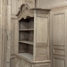 19th Century French Normandy Louis Philippe Period Stripped Pine Buffet à Deux Corps ~ Bookcase