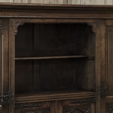 French Gothic Revival Hand-Carved Oak Cabinet Bookcase ~ Cabinet