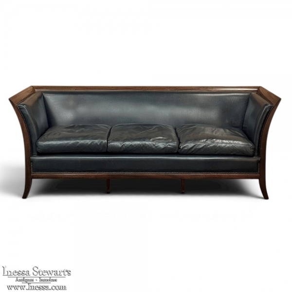 French Directoire Style Mahogany and Leather  Canap&eacute; ~ Sofa