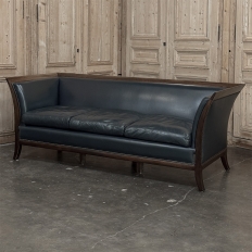 French Directoire Style Mahogany and Leather  Canapé ~ Sofa
