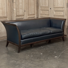 French Directoire Style Mahogany and Leather  Canapé ~ Sofa