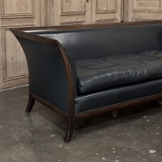 French Directoire Style Mahogany and Leather  Canapé ~ Sofa